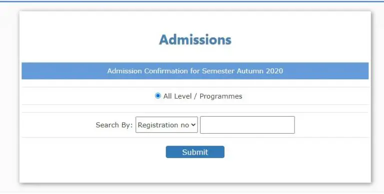 Aiou admission confirmation 2022 By Roll No & Name Online
