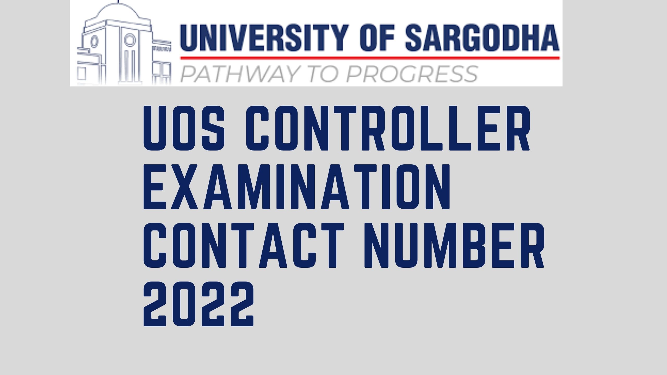 UOS Controller Examination Contact Number 2022