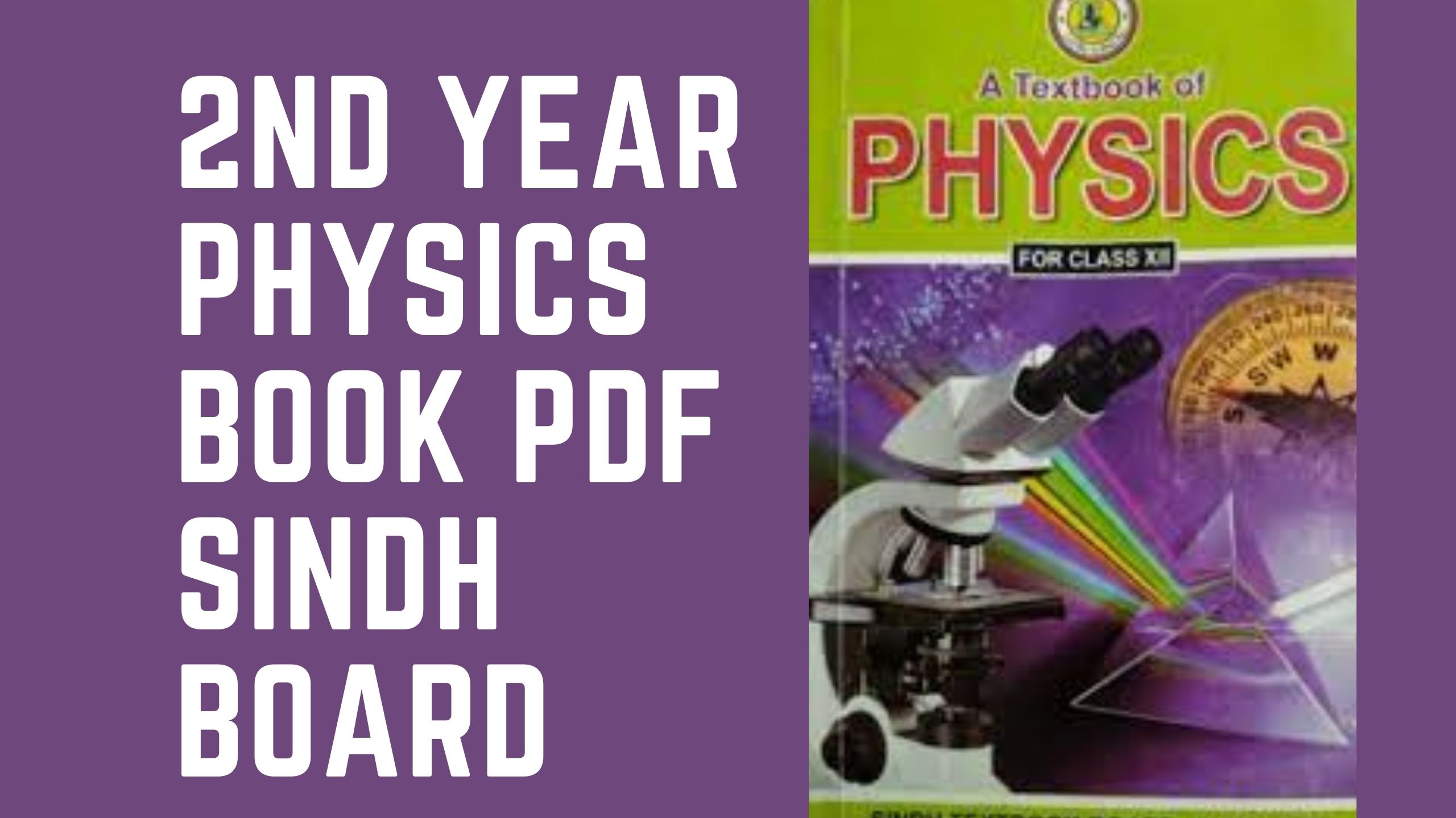 2nd Year Physics Book Pdf Sindh Board