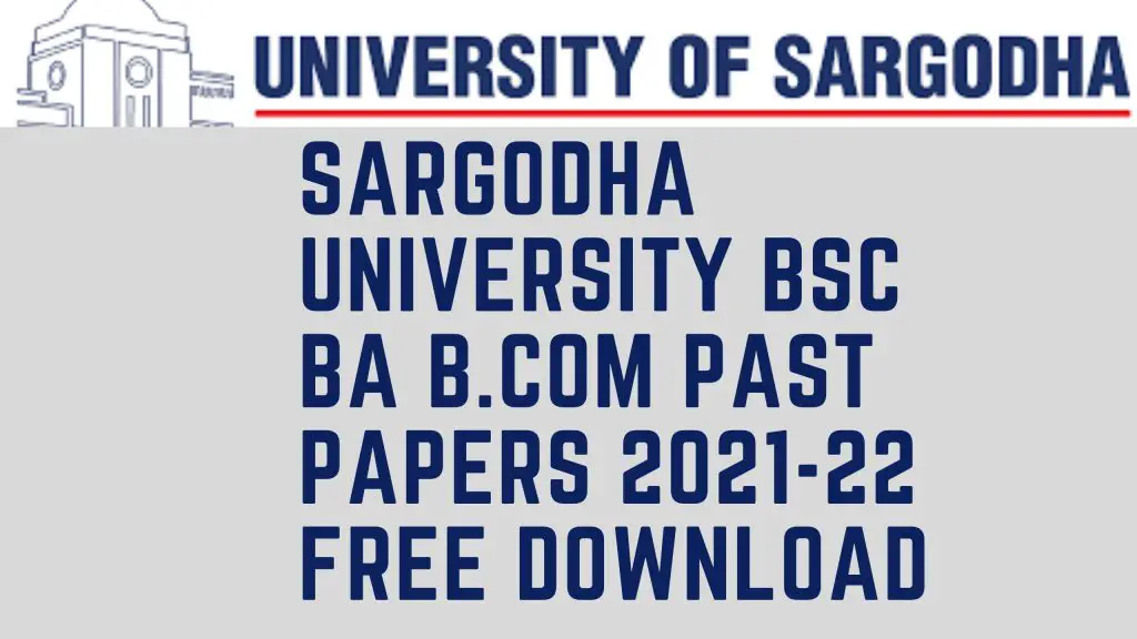 Past Papers Of Bsc Sargodha University