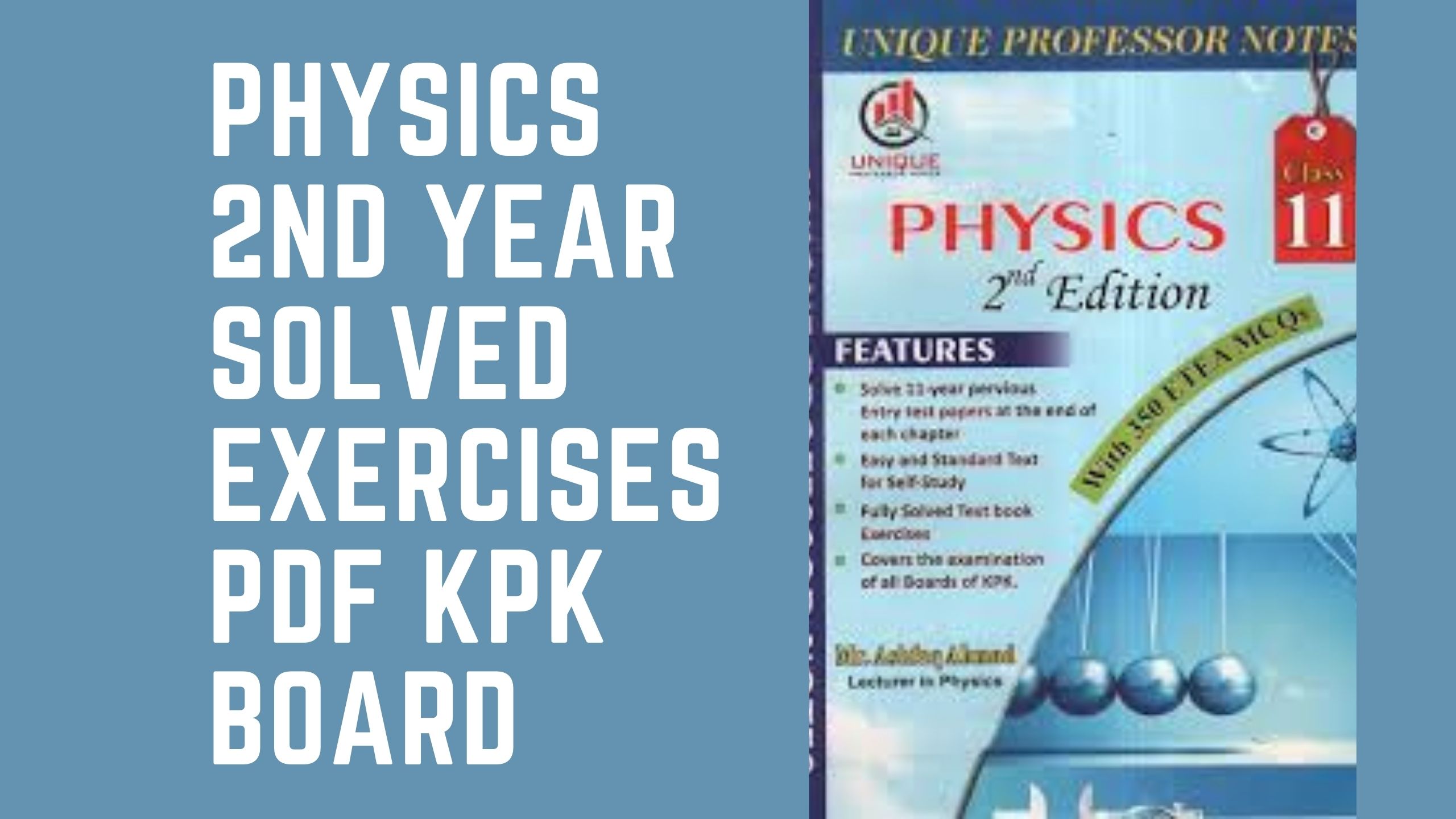 physics 2nd year solved exercises pdf kpk board
