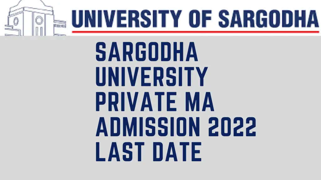 sargodha university private ma admission 2022