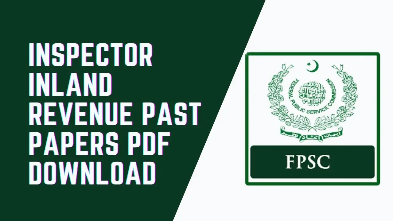 Inspector Inland Revenue Past Papers Pdf