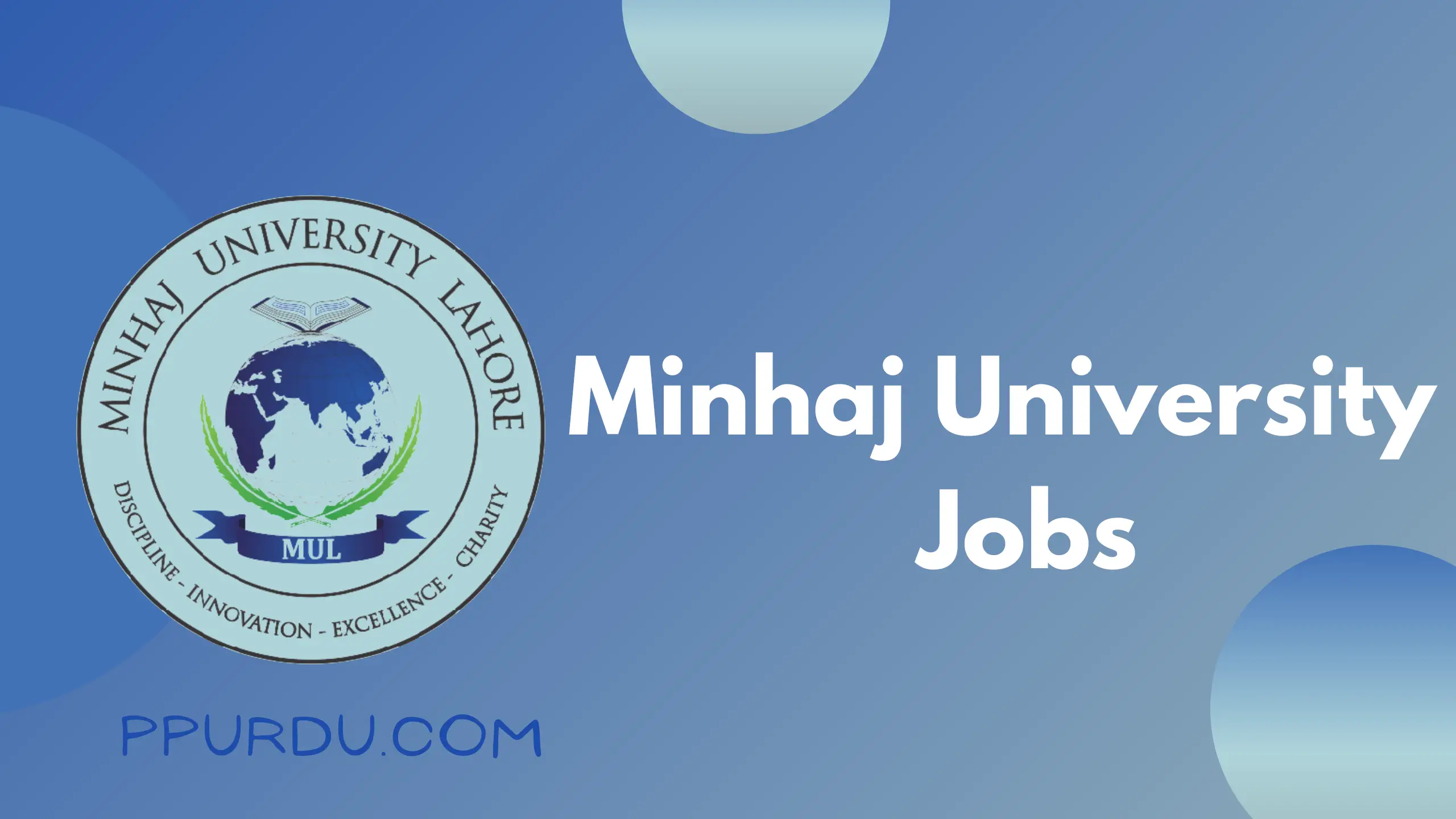 Minhaj University Lahore Jobs 2022